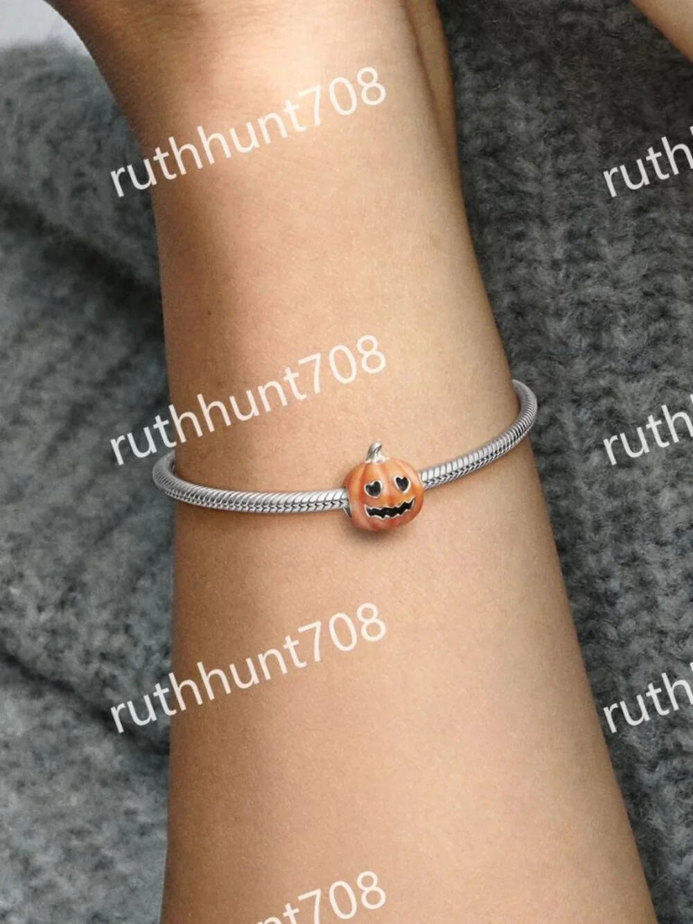 Pandora Glow-in-the-dark Spooky Pumpkin Charm|Pendant